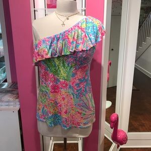 Lilly Pulitzer one shoulder top